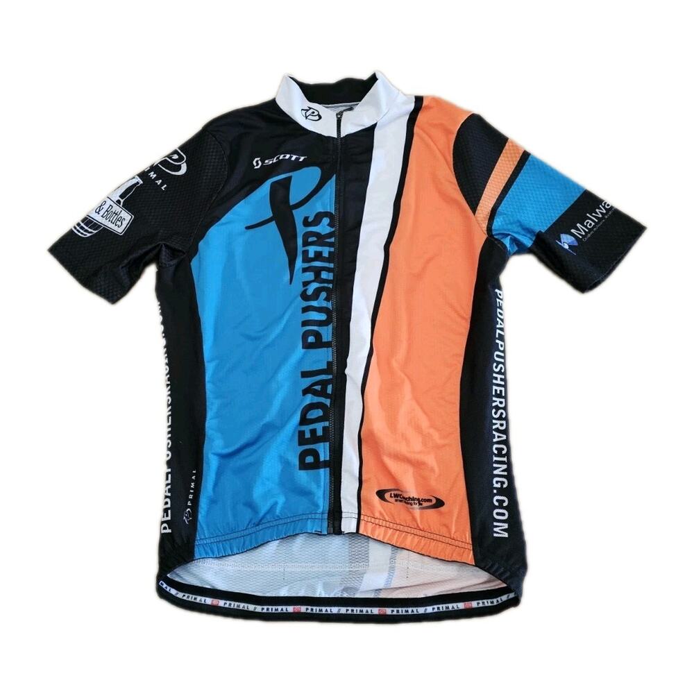 Primal Wear Cycling Jersey Size Large Full Zip Multicolor